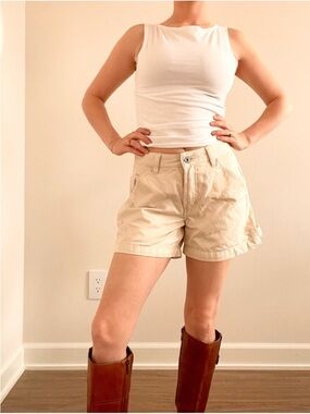 UNIONBAY Beige High-Rise Utility Shorts
